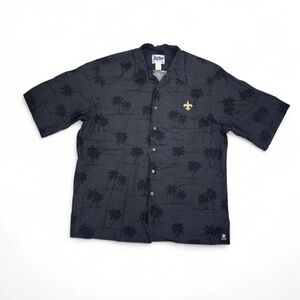 Reyn Spooner New Orleans Saints Hawaiian Charcoal Button-Up Shirt